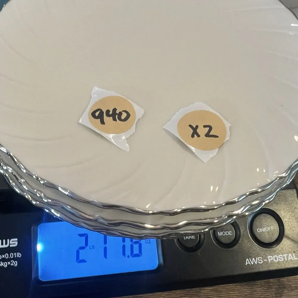 4 Lenox Weatherly salad Plates 8” dish plate silver white swirl fine china usa